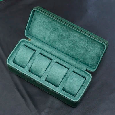 Coffret de voyage à montres en cuir — 4 emplacements